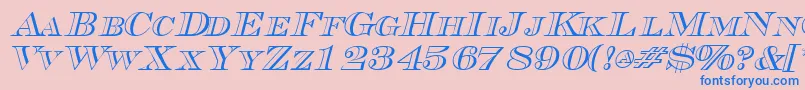 fuente TriboutlinescapssskItalic – Fuentes Azules Sobre Fondo Rosa