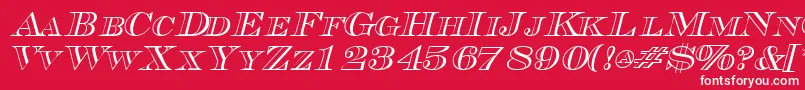 TriboutlinescapssskItalic Font – White Fonts on Red Background