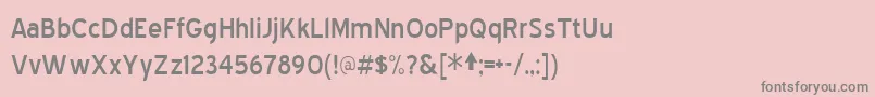 フォントBluehigh – ピンクの背景に灰色の文字