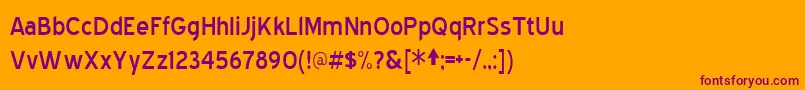Bluehigh Font – Purple Fonts on Orange Background