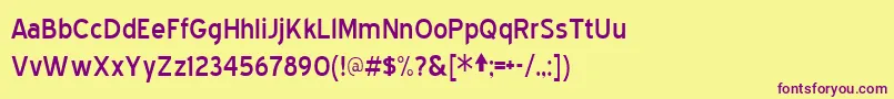 Bluehigh Font – Purple Fonts on Yellow Background