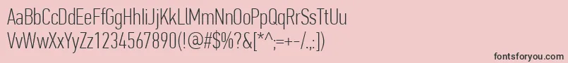 PfdintextcompproThin Font – Black Fonts on Pink Background