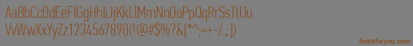 PfdintextcompproThin Font – Brown Fonts on Gray Background