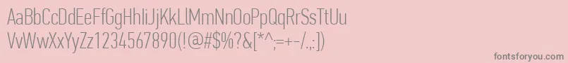 PfdintextcompproThin Font – Gray Fonts on Pink Background