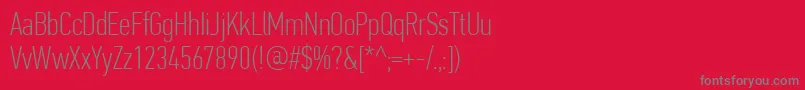 PfdintextcompproThin Font – Gray Fonts on Red Background