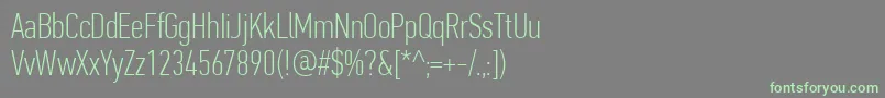 Шрифт PfdintextcompproThin – зелёные шрифты на сером фоне