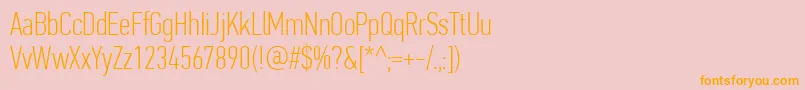 Подробнее о шрифте PfdintextcompproThin Шрифт PfdintextcompproThin – оранжевые шрифты на розовом фоне