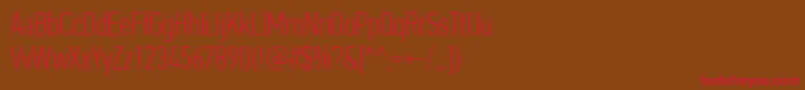 PfdintextcompproThin Font – Red Fonts on Brown Background