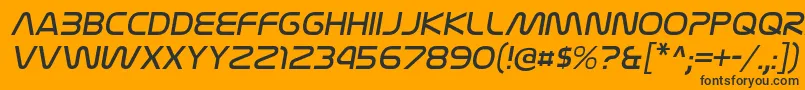 Шрифт NasalizationltItalic – чёрные шрифты на оранжевом фоне