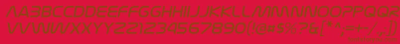 NasalizationltItalic-fontti – ruskeat fontit punaisella taustalla