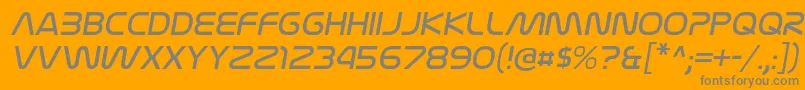 NasalizationltItalic Font – Gray Fonts on Orange Background