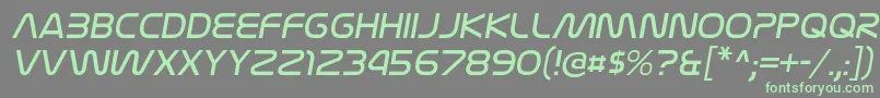 NasalizationltItalic-fontti – vihreät fontit harmaalla taustalla
