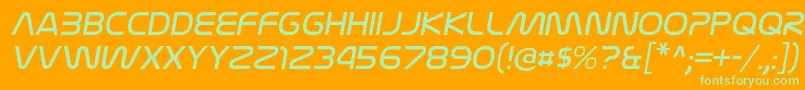 NasalizationltItalic Font – Green Fonts on Orange Background