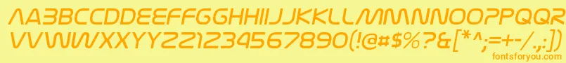 NasalizationltItalic Font – Orange Fonts on Yellow Background