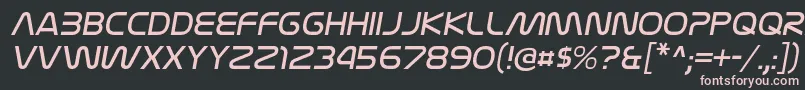 Шрифт NasalizationltItalic – розовые шрифты на чёрном фоне