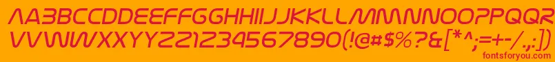 Шрифт NasalizationltItalic – красные шрифты на оранжевом фоне