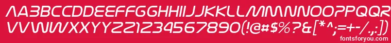NasalizationltItalic Font – White Fonts on Red Background