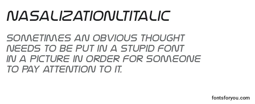 NasalizationltItalic Font