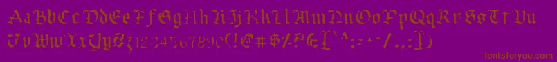 Uberv2l Font – Brown Fonts on Purple Background