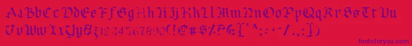 Uberv2l Font – Purple Fonts on Red Background