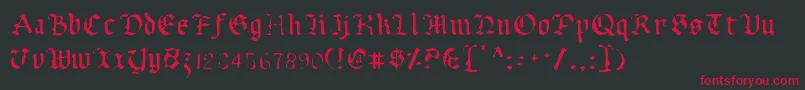 Uberv2l Font – Red Fonts on Black Background