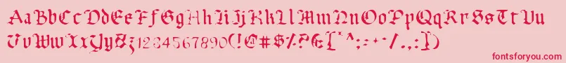 Uberv2l Font – Red Fonts on Pink Background