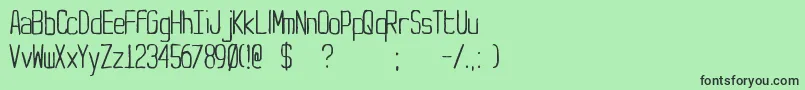 Yt Font – Black Fonts on Green Background