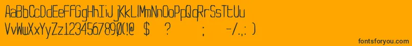 Шрифт Yt – чёрные шрифты на оранжевом фоне