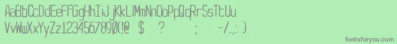 フォントYt – 緑の背景に灰色の文字