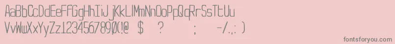 Yt-fontti – harmaat kirjasimet vaaleanpunaisella taustalla