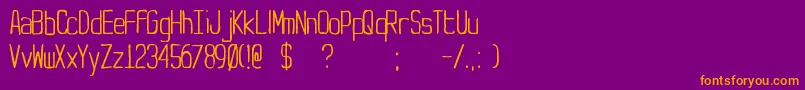 Yt Font – Orange Fonts on Purple Background