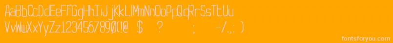 Yt-Schriftart – Rosa Schriften auf orangefarbenem Hintergrund