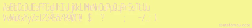 Yt Font – Pink Fonts on Yellow Background