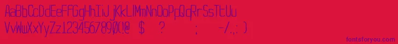Yt-Schriftart – Violette Schriften auf rotem Hintergrund