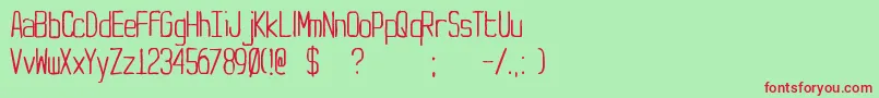 Yt Font – Red Fonts on Green Background