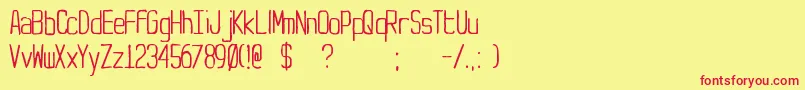 Yt Font – Red Fonts on Yellow Background