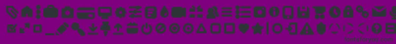 フォントAristaProIconsBoldTrial – 紫の背景に黒い文字