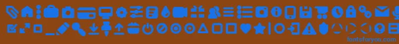 Шрифт AristaProIconsBoldTrial – синие шрифты на коричневом фоне