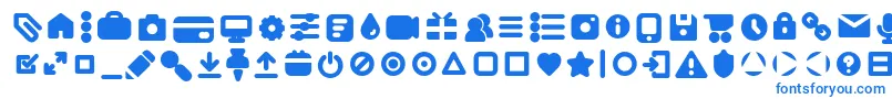 フォントAristaProIconsBoldTrial – 白い背景に青い文字