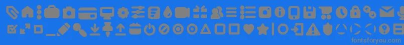 Шрифт AristaProIconsBoldTrial – серые шрифты на синем фоне