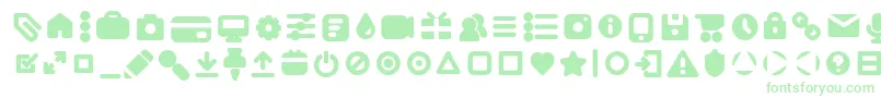 フォントAristaProIconsBoldTrial – 白い背景に緑のフォント