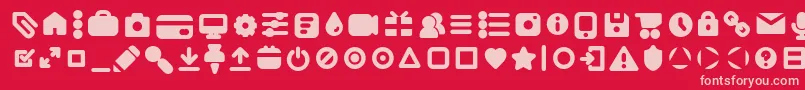 AristaProIconsBoldTrial Font – Pink Fonts on Red Background