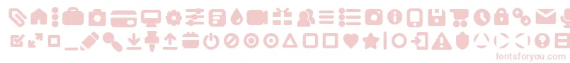 Шрифт AristaProIconsBoldTrial – розовые шрифты на белом фоне