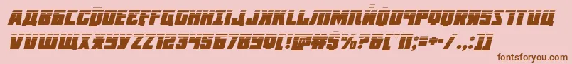Octoberguardhalfital-Schriftart – Braune Schriften auf rosa Hintergrund