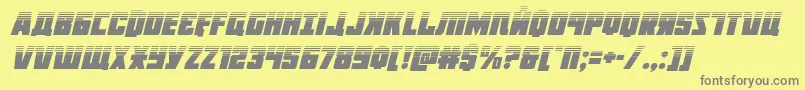 Octoberguardhalfital-Schriftart – Graue Schriften auf gelbem Hintergrund