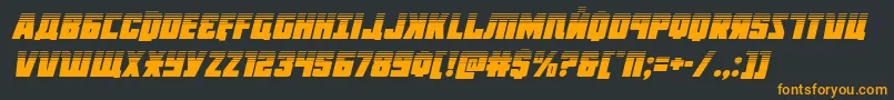 Шрифт Octoberguardhalfital – оранжевые шрифты на чёрном фоне