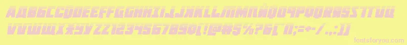 Шрифт Octoberguardhalfital – розовые шрифты на жёлтом фоне