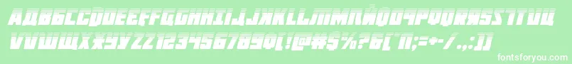 Octoberguardhalfital Font – White Fonts on Green Background