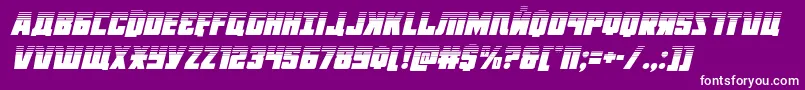 Fonte Octoberguardhalfital – fontes brancas em um fundo violeta
