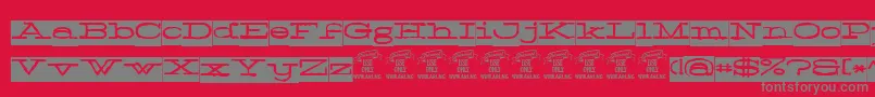 Normaleblackpersonaluse Font – Gray Fonts on Red Background